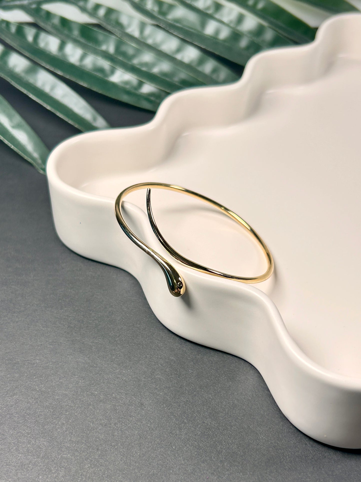 Gold Snake Bangle Bracelet